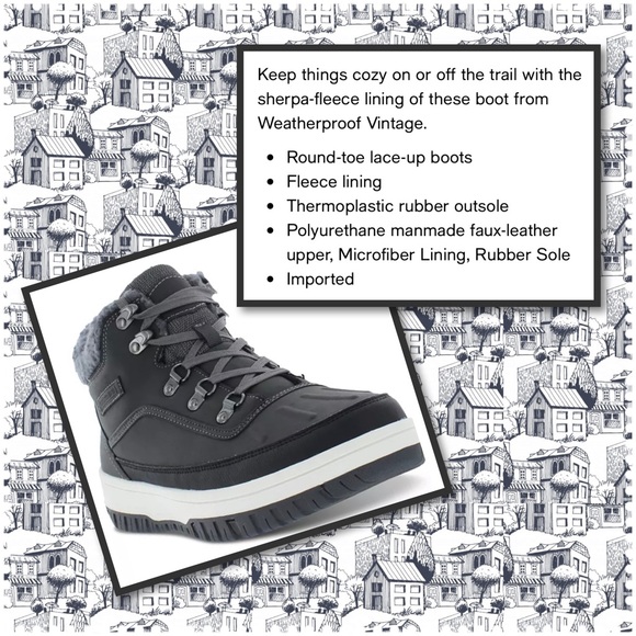 Weatherproof Men’s “Larry” Fleece-Lined Boots - Picture 3 of 13